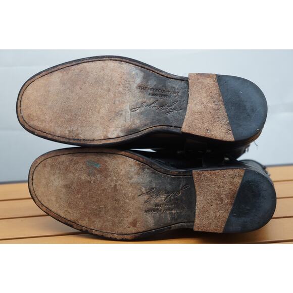 Frye Phillip Harness 4001 K 14 Moto Biker Zip Boots Black Women's Size US 8 B - Picture 8 of 11